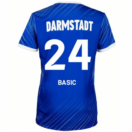 Kandiny Kinder Benjamin Basic #24 Blau Weiß Heimtrikot Trikot 2024/25 T-Shirt