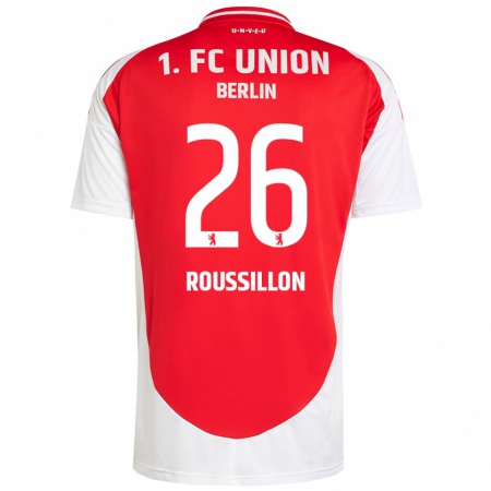 Kandiny Kinder Jérôme Roussillon #26 Rot Weiß Heimtrikot Trikot 2024/25 T-Shirt