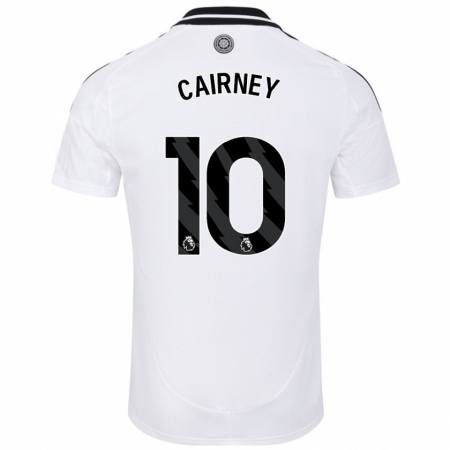 Kandiny Kinder Tom Cairney #10 Weiß Heimtrikot Trikot 2024/25 T-Shirt