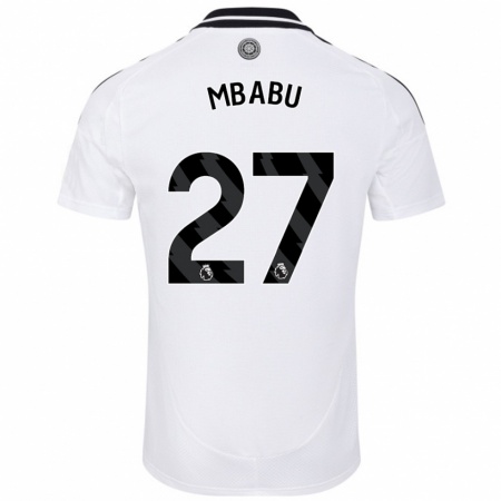 Kandiny Kinder Kevin Mbabu #27 Weiß Heimtrikot Trikot 2024/25 T-Shirt