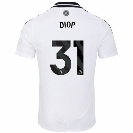 Kandiny Kinder Issa Diop #31 Weiß Heimtrikot Trikot 2024/25 T-Shirt