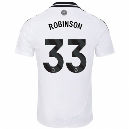 Kandiny Kinder Antonee Robinson #33 Weiß Heimtrikot Trikot 2024/25 T-Shirt