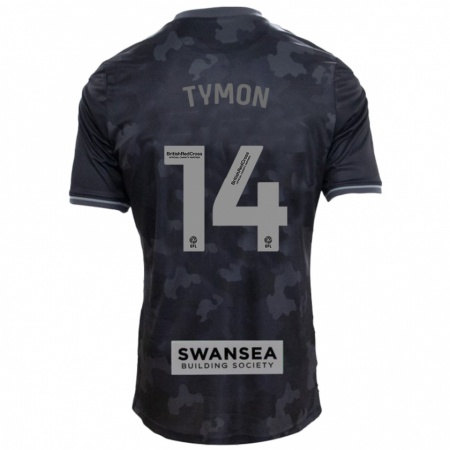 Kandiny Kinder Josh Tymon #14 Schwarz Auswärtstrikot Trikot 2024/25 T-Shirt