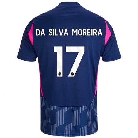 Kandiny Kinder Eric Da Silva Moreira #17 Königsblau Rosa Auswärtstrikot Trikot 2024/25 T-Shirt