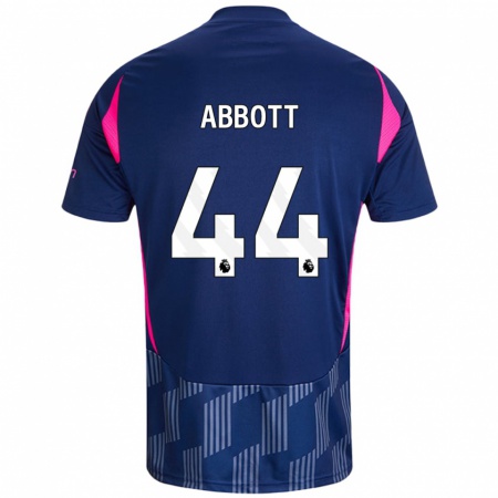 Kandiny Kinder Zach Abbott #44 Königsblau Rosa Auswärtstrikot Trikot 2024/25 T-Shirt