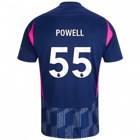 Kandiny Kinder Josh Powell #55 Königsblau Rosa Auswärtstrikot Trikot 2024/25 T-Shirt