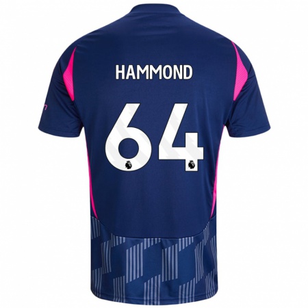 Kandiny Kinder Ben Hammond #64 Königsblau Rosa Auswärtstrikot Trikot 2024/25 T-Shirt