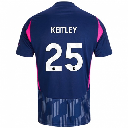 Kandiny Kinder Alice Keitley #25 Königsblau Rosa Auswärtstrikot Trikot 2024/25 T-Shirt