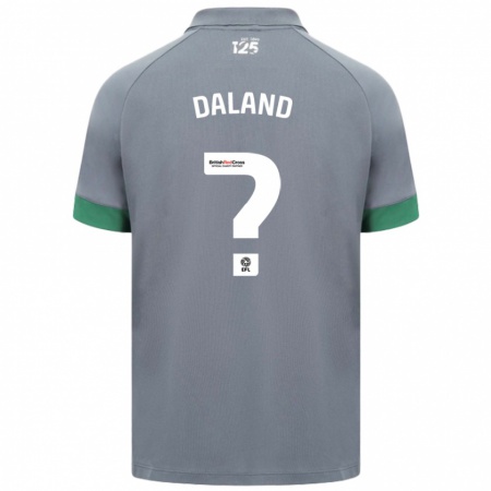 Kandiny Kinder Jesper Daland #0 Dunkelgrau Auswärtstrikot Trikot 2024/25 T-Shirt