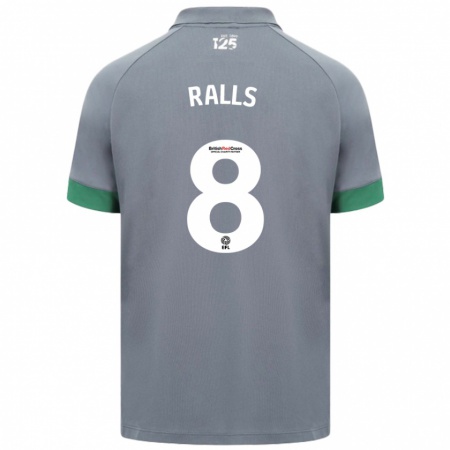 Kandiny Kinder Joe Ralls #8 Dunkelgrau Auswärtstrikot Trikot 2024/25 T-Shirt