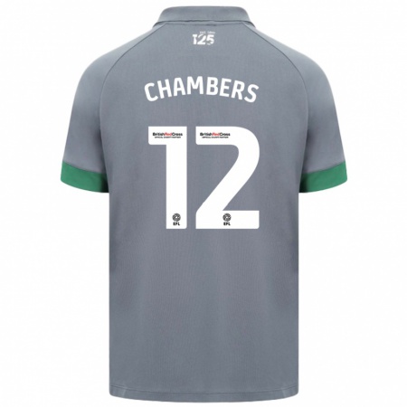 Kandiny Kinder Calum Chambers #12 Dunkelgrau Auswärtstrikot Trikot 2024/25 T-Shirt