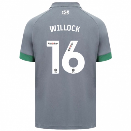 Kandiny Kinder Chris Willock #16 Dunkelgrau Auswärtstrikot Trikot 2024/25 T-Shirt