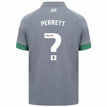 Kandiny Kinder Troy Perrett #0 Dunkelgrau Auswärtstrikot Trikot 2024/25 T-Shirt