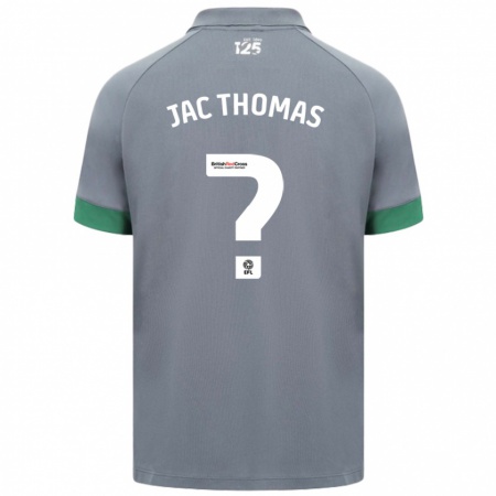 Kandiny Kinder Jac Thomas #0 Dunkelgrau Auswärtstrikot Trikot 2024/25 T-Shirt