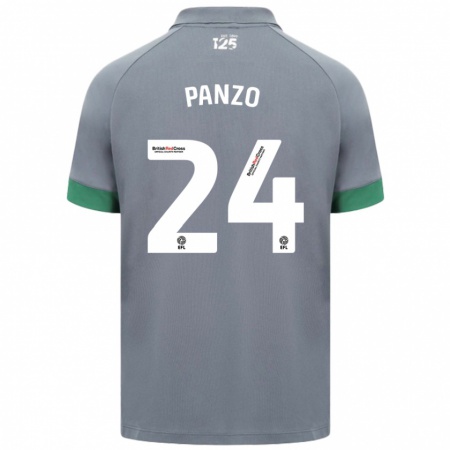 Kandiny Kinder Jonathan Panzo #24 Dunkelgrau Auswärtstrikot Trikot 2024/25 T-Shirt