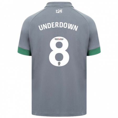 Kandiny Kinder Kanisha Underdown #8 Dunkelgrau Auswärtstrikot Trikot 2024/25 T-Shirt