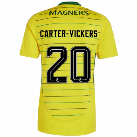 Kandiny Kinder Cameron Carter-Vickers #20 Gelb Auswärtstrikot Trikot 2024/25 T-Shirt