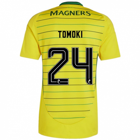 Kandiny Kinder Tomoki Iwata #24 Gelb Auswärtstrikot Trikot 2024/25 T-Shirt