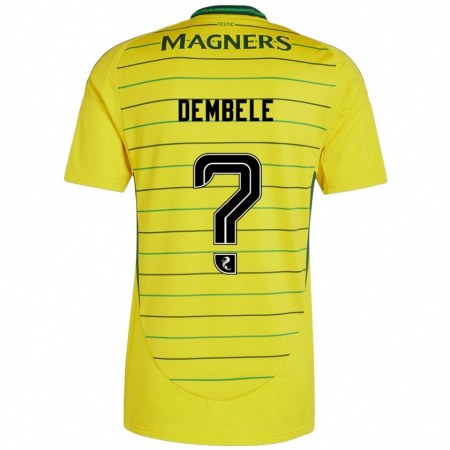 Kandiny Kinder Hassan Dembele #0 Gelb Auswärtstrikot Trikot 2024/25 T-Shirt