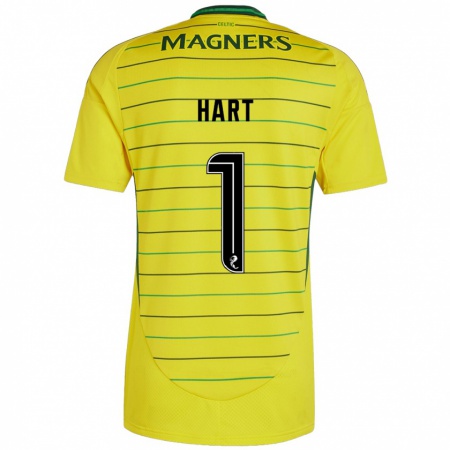 Kandiny Kinder Joe Hart #1 Gelb Auswärtstrikot Trikot 2024/25 T-Shirt