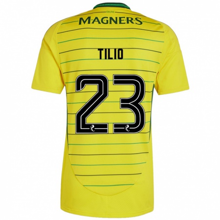 Kandiny Kinder Marco Tilio #23 Gelb Auswärtstrikot Trikot 2024/25 T-Shirt