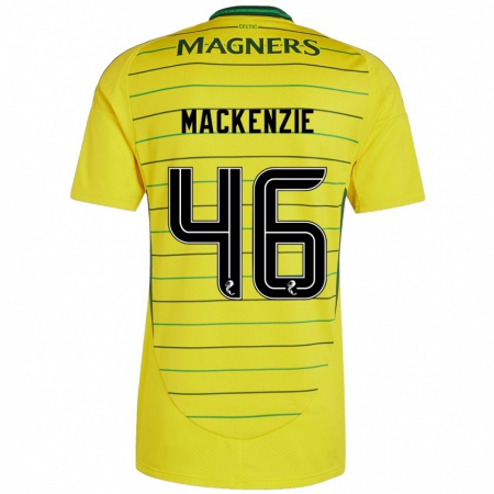 Kandiny Kinder Magnus Mackenzie #46 Gelb Auswärtstrikot Trikot 2024/25 T-Shirt