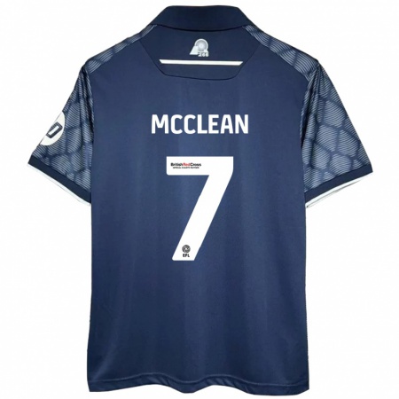 Kandiny Kinder James Mcclean #7 Schwarz Auswärtstrikot Trikot 2024/25 T-Shirt