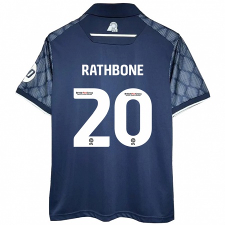 Kandiny Kinder Ollie Rathbone #20 Schwarz Auswärtstrikot Trikot 2024/25 T-Shirt