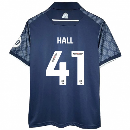 Kandiny Kinder Liam Hall #41 Schwarz Auswärtstrikot Trikot 2024/25 T-Shirt