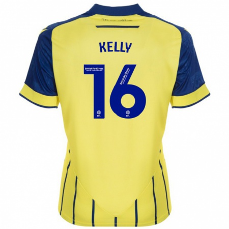 Kandiny Kinder Martin Kelly #16 Gelb Blau Auswärtstrikot Trikot 2024/25 T-Shirt