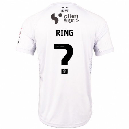 Kandiny Kinder Erik Ring #0 Rot Weiß Auswärtstrikot Trikot 2024/25 T-Shirt