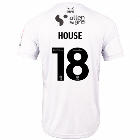 Kandiny Kinder Ben House #18 Rot Weiß Auswärtstrikot Trikot 2024/25 T-Shirt