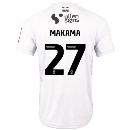 Kandiny Kinder Jovon Makama #27 Rot Weiß Auswärtstrikot Trikot 2024/25 T-Shirt