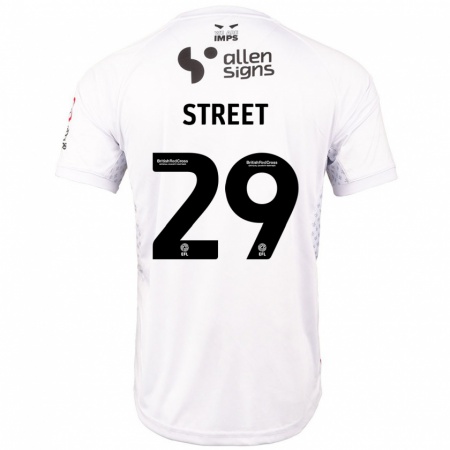 Kandiny Kinder Robert Street #29 Rot Weiß Auswärtstrikot Trikot 2024/25 T-Shirt