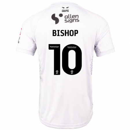 Kandiny Kinder Teddy Bishop #10 Rot Weiß Auswärtstrikot Trikot 2024/25 T-Shirt