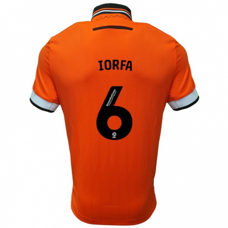 Kandiny Kinder Dominic Iorfa #6 Orange Weiß Auswärtstrikot Trikot 2024/25 T-Shirt