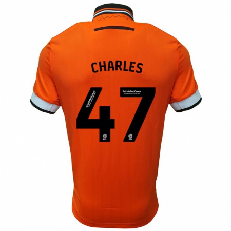 Kandiny Kinder Pierce Charles #47 Orange Weiß Auswärtstrikot Trikot 2024/25 T-Shirt