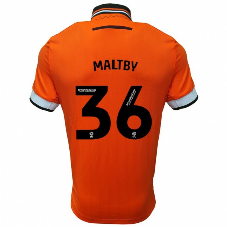 Kandiny Kinder Mackenzie Maltby #36 Orange Weiß Auswärtstrikot Trikot 2024/25 T-Shirt