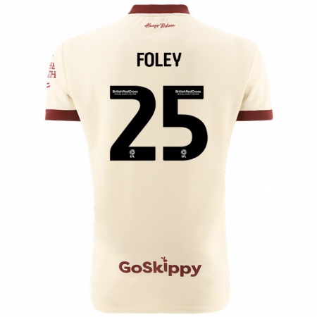 Kandiny Kinder Erin Foley #25 Cremeweiß Auswärtstrikot Trikot 2024/25 T-Shirt