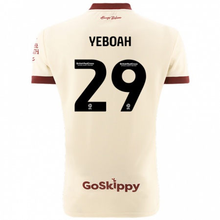 Kandiny Kinder Ephraim Yeboah #29 Cremeweiß Auswärtstrikot Trikot 2024/25 T-Shirt