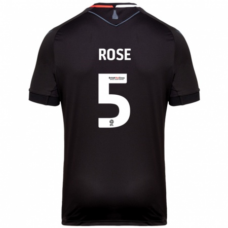 Kandiny Kinder Michael Rose #5 Schwarz Auswärtstrikot Trikot 2024/25 T-Shirt