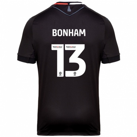 Kandiny Kinder Jack Bonham #13 Schwarz Auswärtstrikot Trikot 2024/25 T-Shirt