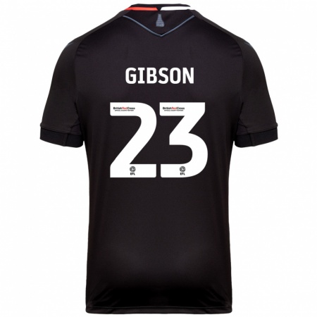 Kandiny Kinder Ben Gibson #23 Schwarz Auswärtstrikot Trikot 2024/25 T-Shirt