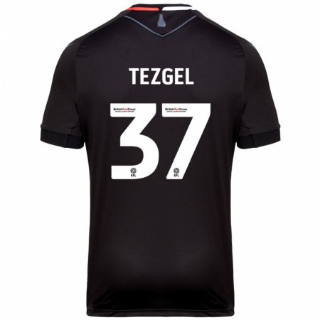 Kandiny Kinder Emre Tezgel #37 Schwarz Auswärtstrikot Trikot 2024/25 T-Shirt