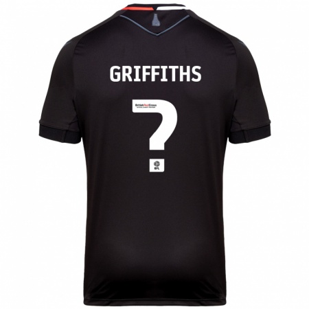 Kandiny Kinder Jack Griffiths #0 Schwarz Auswärtstrikot Trikot 2024/25 T-Shirt