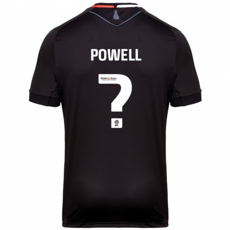 Kandiny Kinder Owen Powell #0 Schwarz Auswärtstrikot Trikot 2024/25 T-Shirt