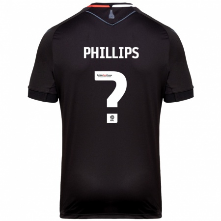 Kandiny Kinder Sanchez Phillips #0 Schwarz Auswärtstrikot Trikot 2024/25 T-Shirt