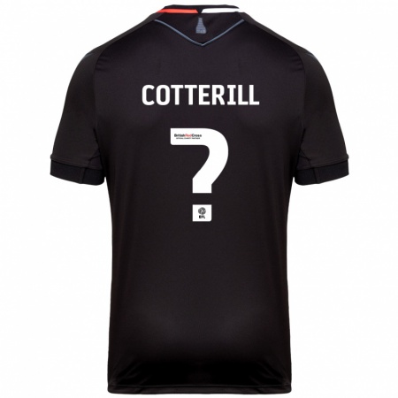 Kandiny Kinder Alex Cotterill #0 Schwarz Auswärtstrikot Trikot 2024/25 T-Shirt