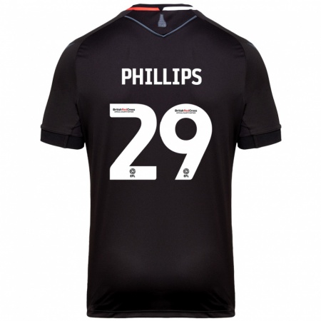 Kandiny Kinder D'margio Wright-Phillips #29 Schwarz Auswärtstrikot Trikot 2024/25 T-Shirt