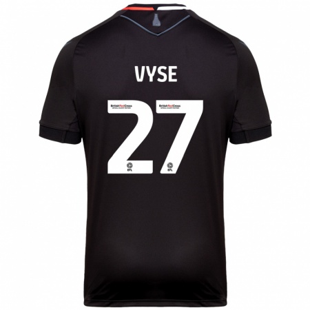 Kandiny Kinder Ryah Vyse #27 Schwarz Auswärtstrikot Trikot 2024/25 T-Shirt